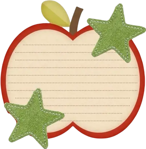 blank apple note decoration