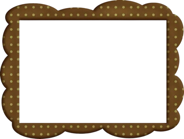 brown polka dot frame