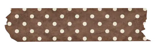 brown polka dot tape strip decoration