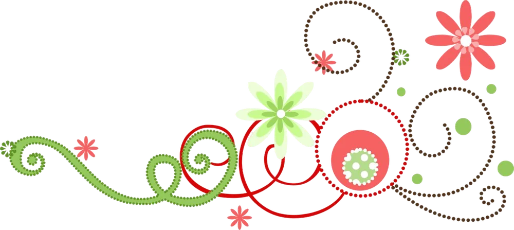 floral swirl decoration