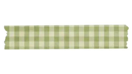 green gingham tape strip decoration