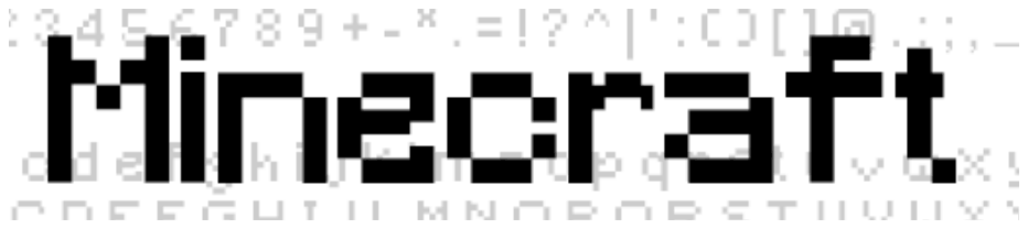 Minecraft font preview